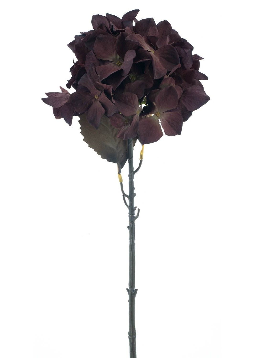 Zijden bloem hortensia bordeauxrood