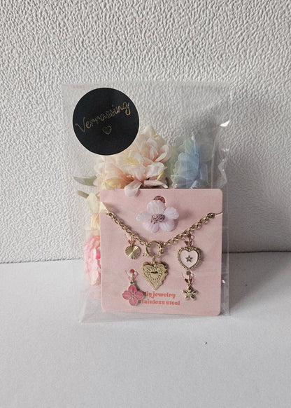 DIY armbandje goud met hartjes