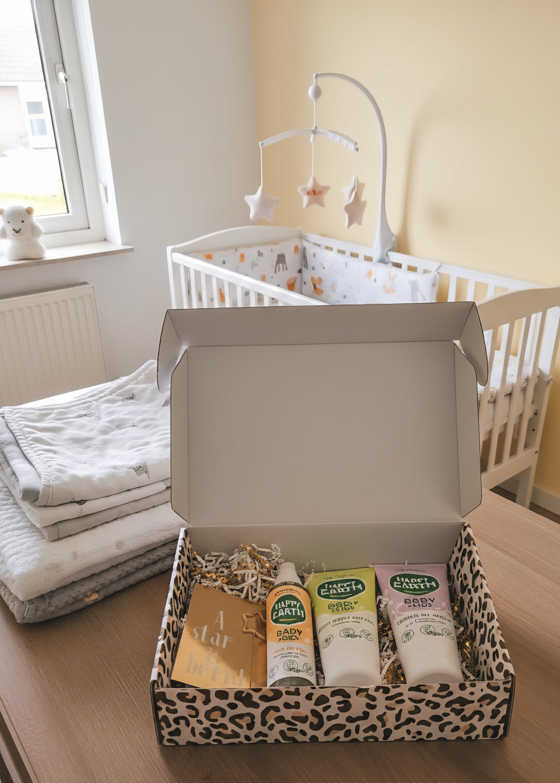 Babybox met vegan verzorgingsproducten van Happy Earth