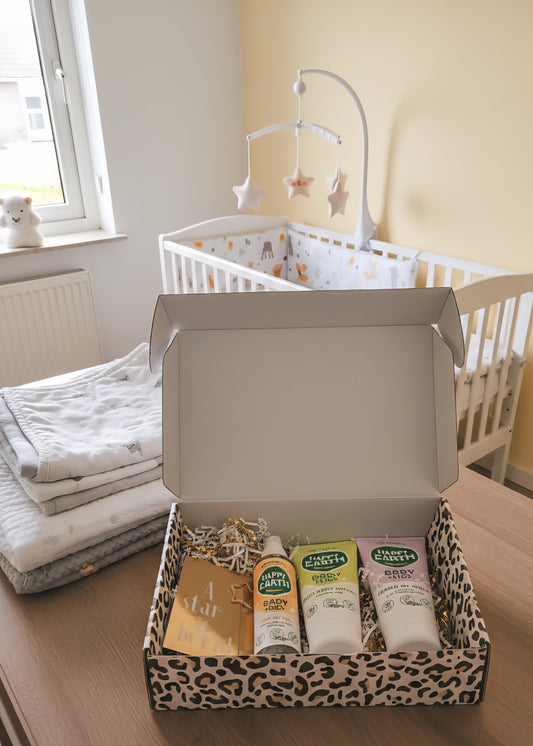 Babybox met vegan verzorgingsproducten van Happy Earth