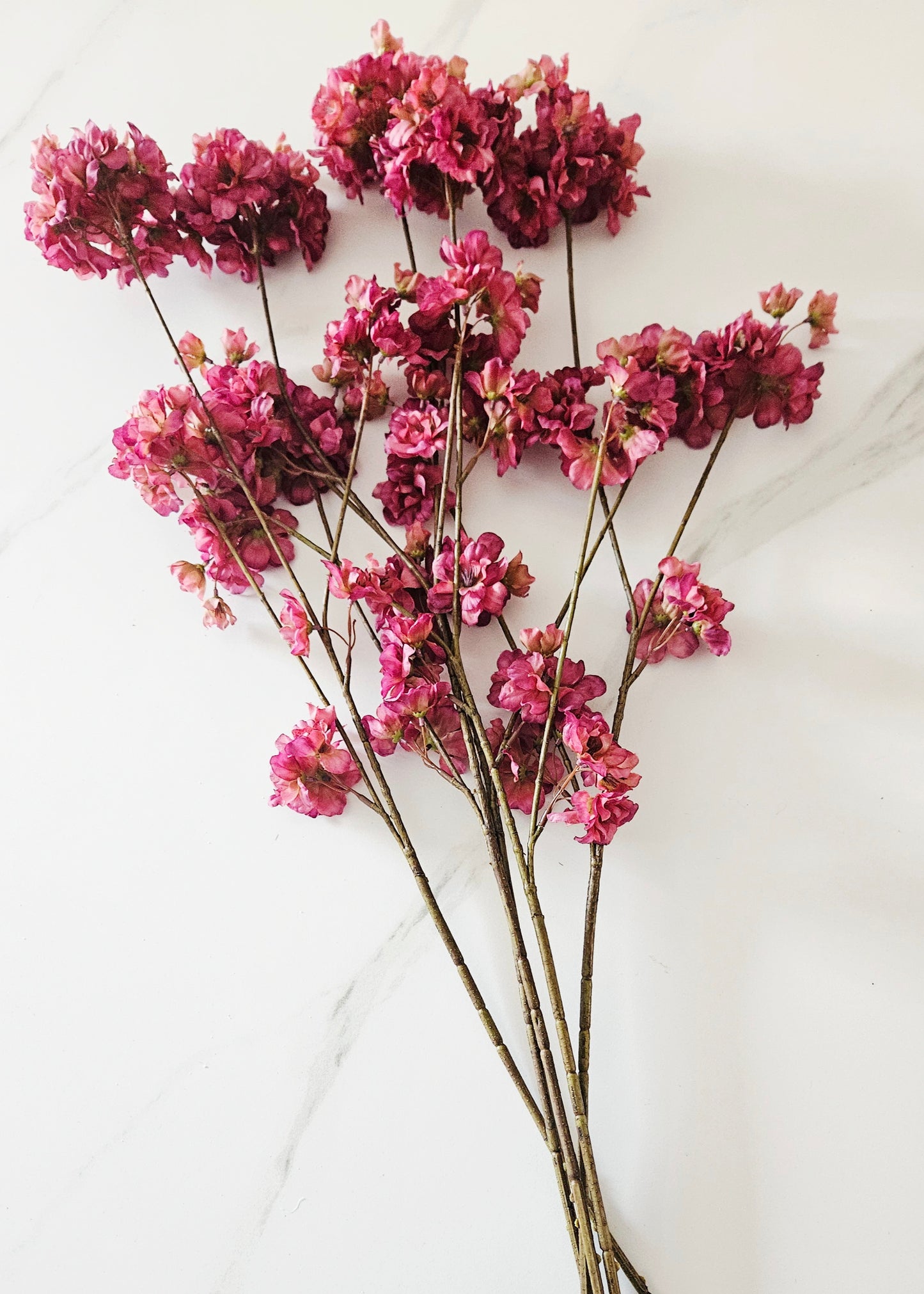 Zijden bloesemtakken burgundy