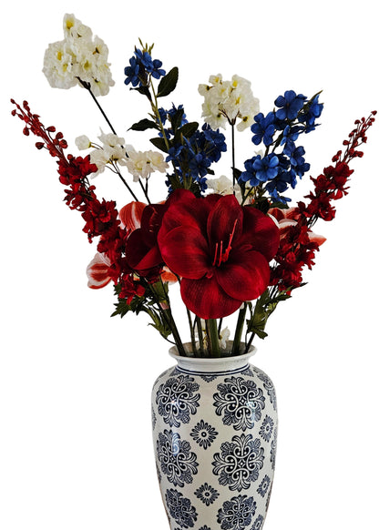 Boeket royal chic zijden bloemen