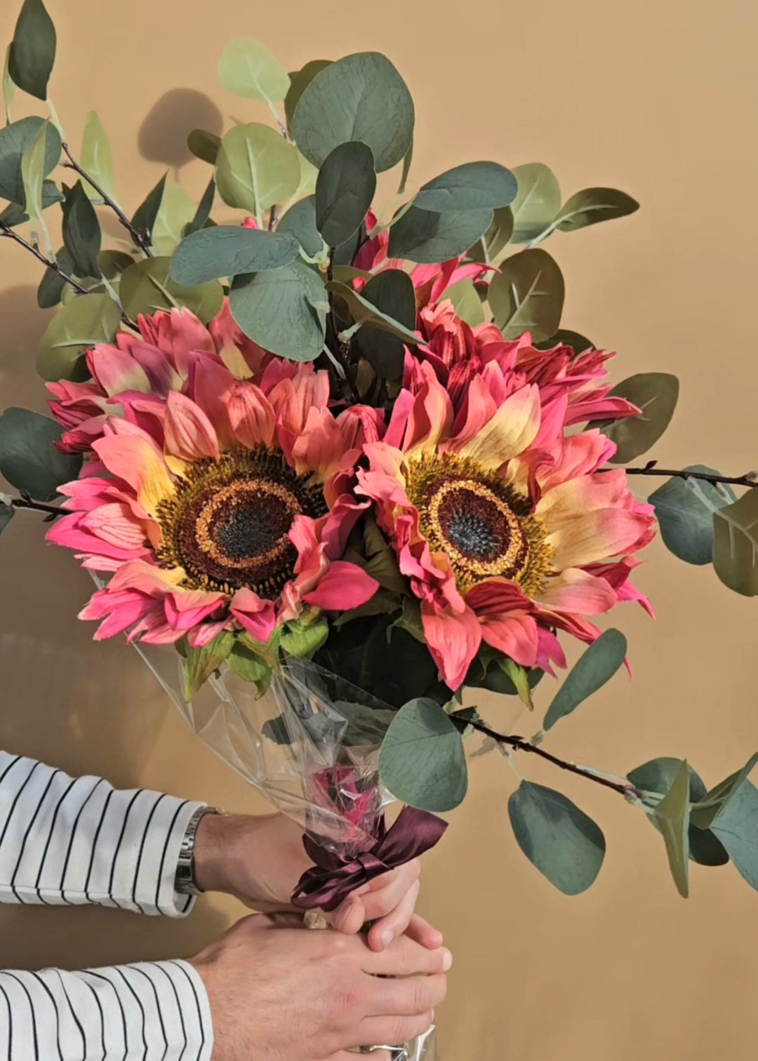 Boeket zijden zonnenbloemen
