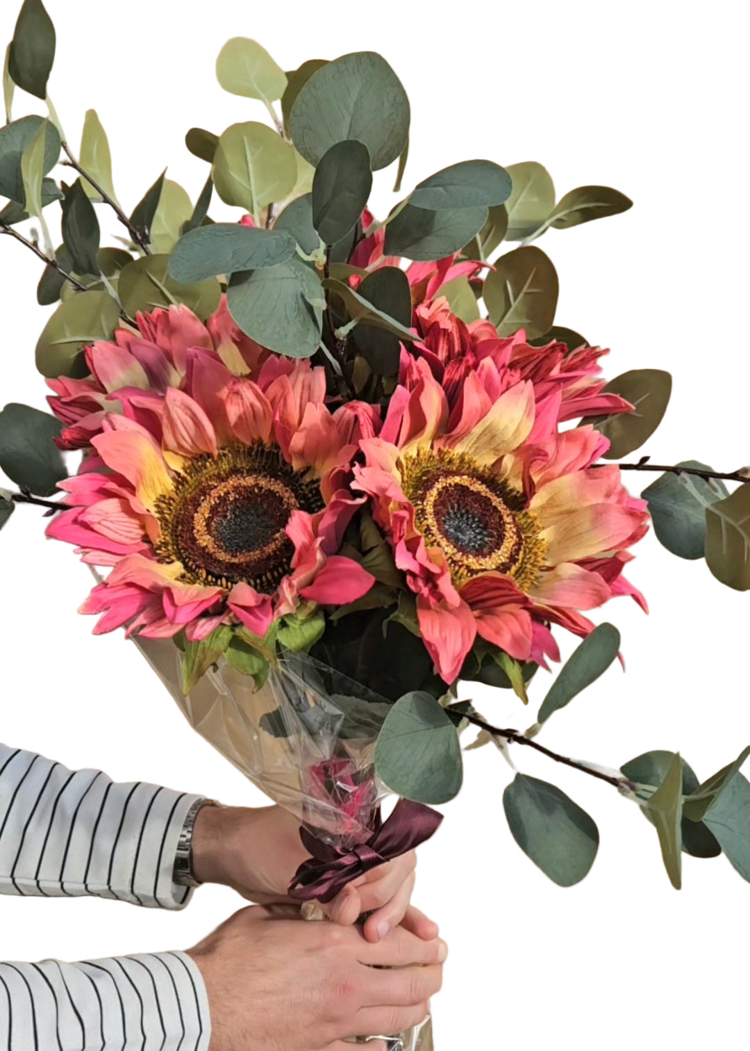 Boeket Rode zonnebloemen