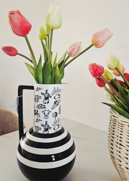 Bos lange tulpen roze en wit