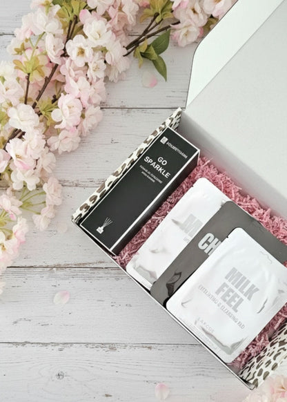 Cadeaubox amber geurstokjes gezichtsmaskers vrouwen