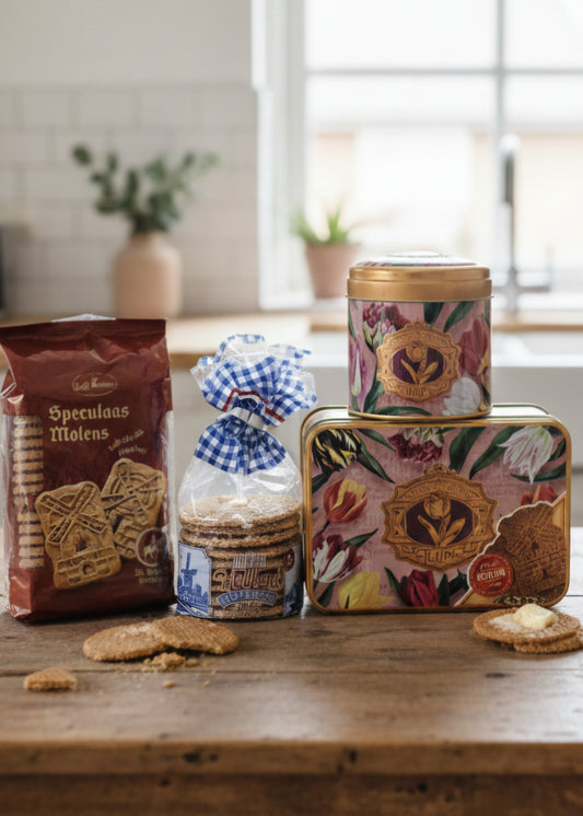 Cadeauset voor verjaardag met hollandse koekjes
