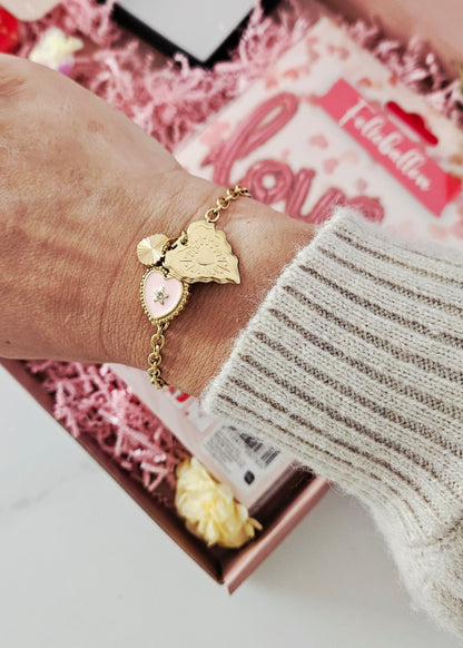 Goud armbandje met hartjes voor vrouwen