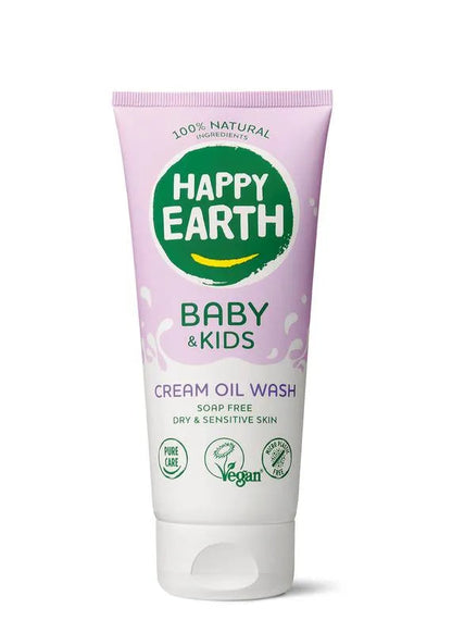 Happy Earth cream oil wash baby & kids