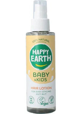 Happy earth Hairlotion voor baby en kids