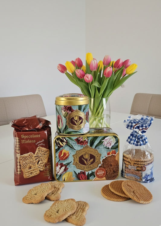 Hollandse cadeauset turquoise koektrommels