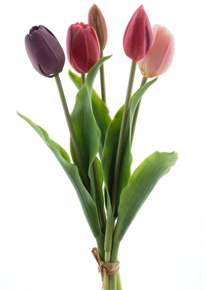 Kunsttulpen paars en roze mix