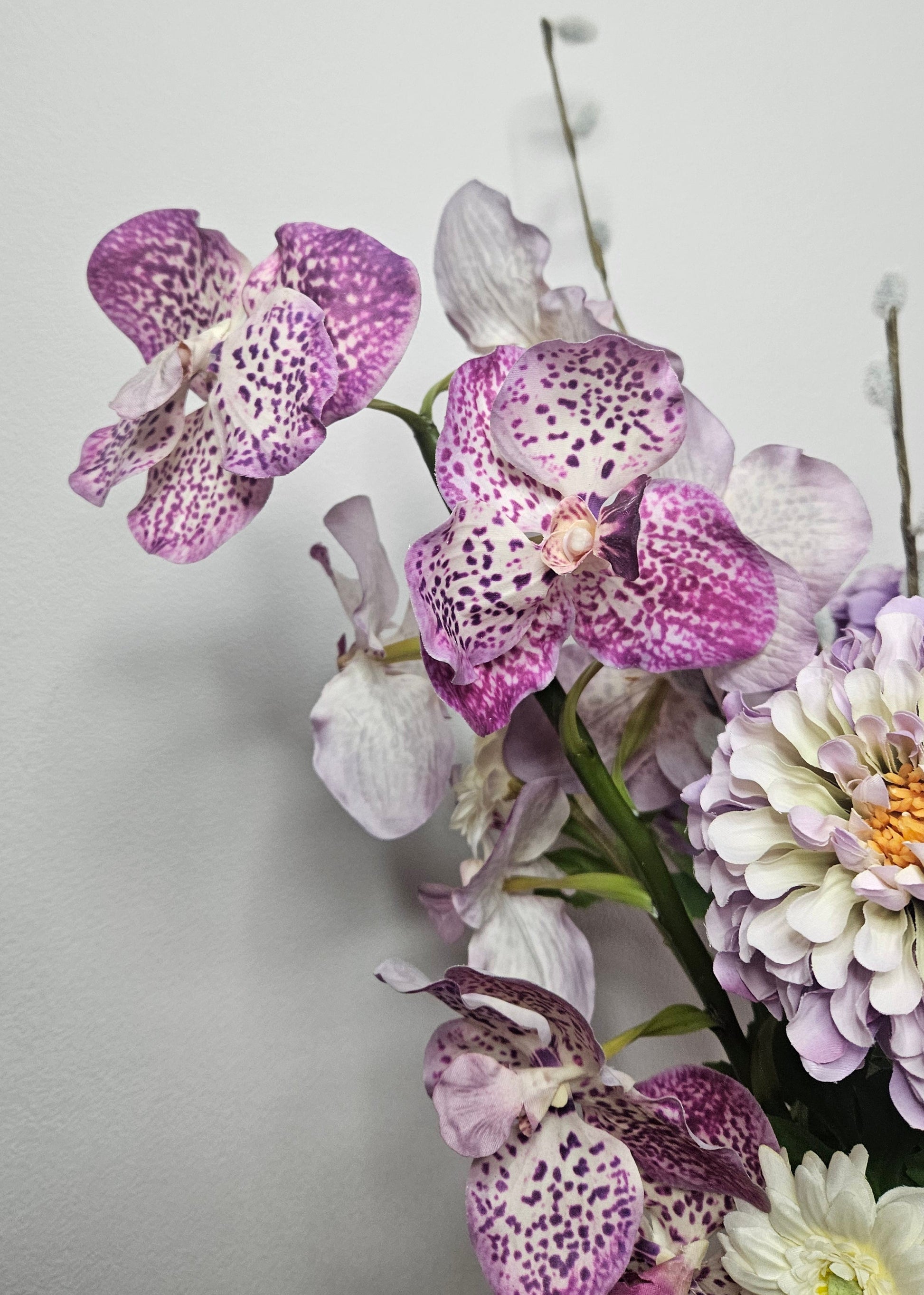 Love and flowers zijden boeket Lila