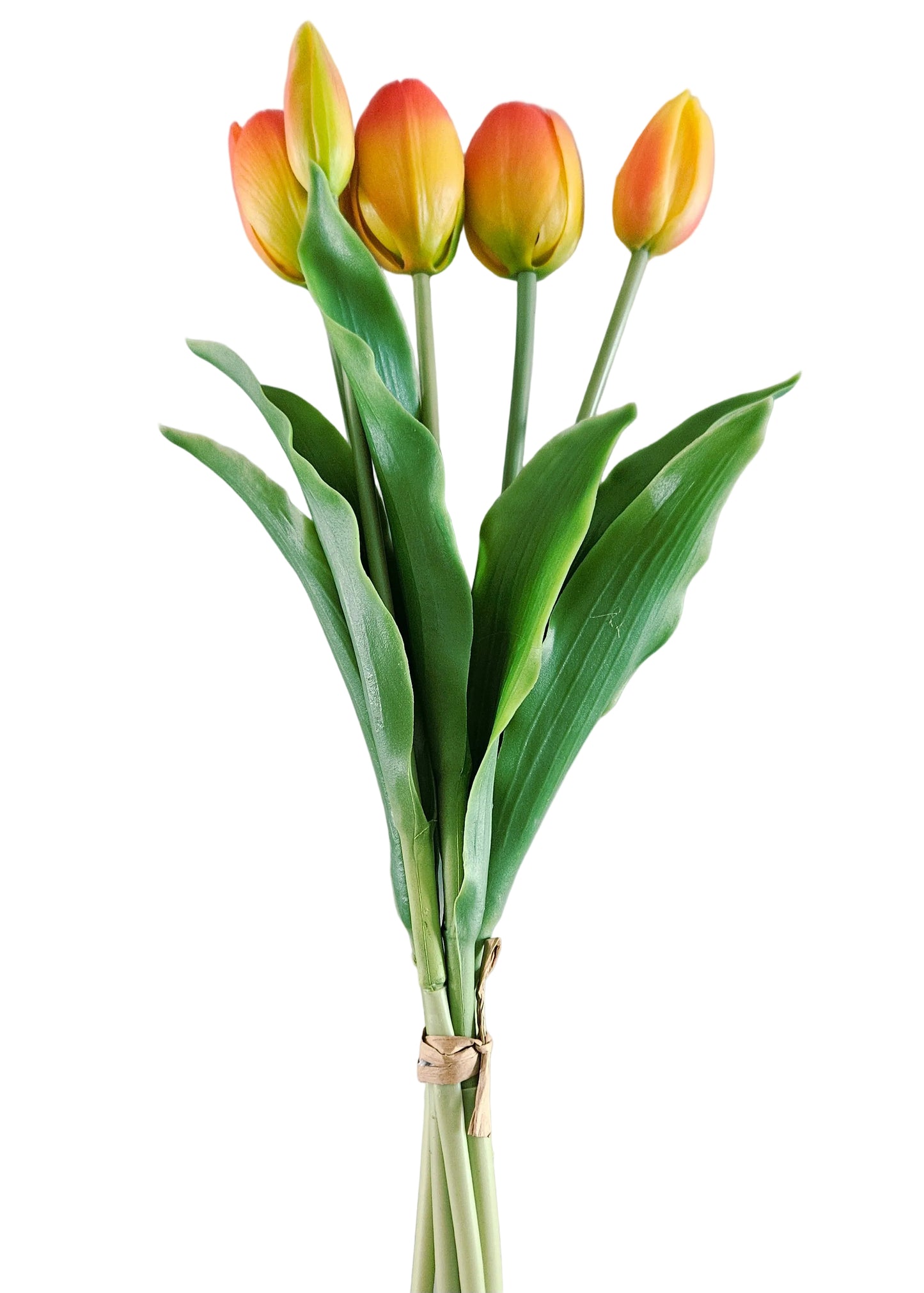 Oranje zijden tulpen real toch