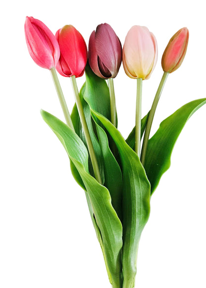 Real touch luxe tulpen mix roze en paars