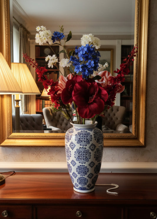 ZIjden chique boeket in Hollandse kleuren