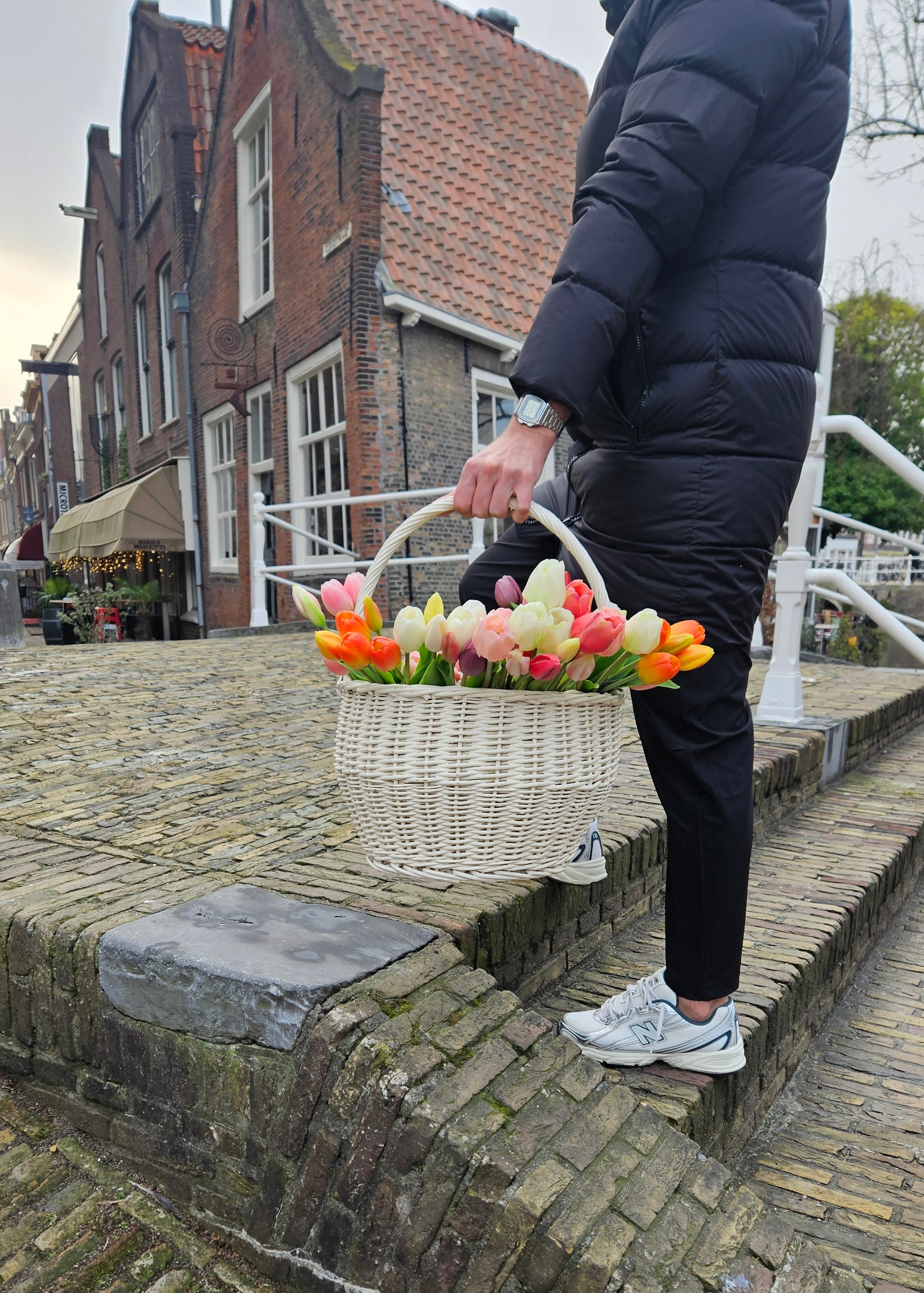Zijden hollandse tulpen mix in Delft