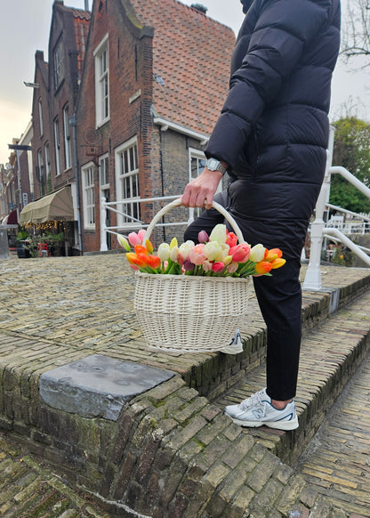 Zijden hollandse tulpen mix in Delft